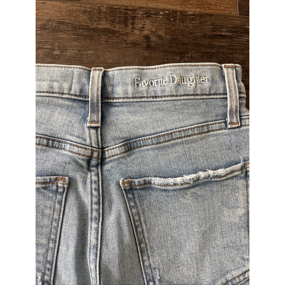 Favorite Daughter Jeans Straight Distressed 24‎ Waist High Rise Light Wash - Picture 4 of 9
